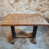 Antique oak bistro table – France, 1920s