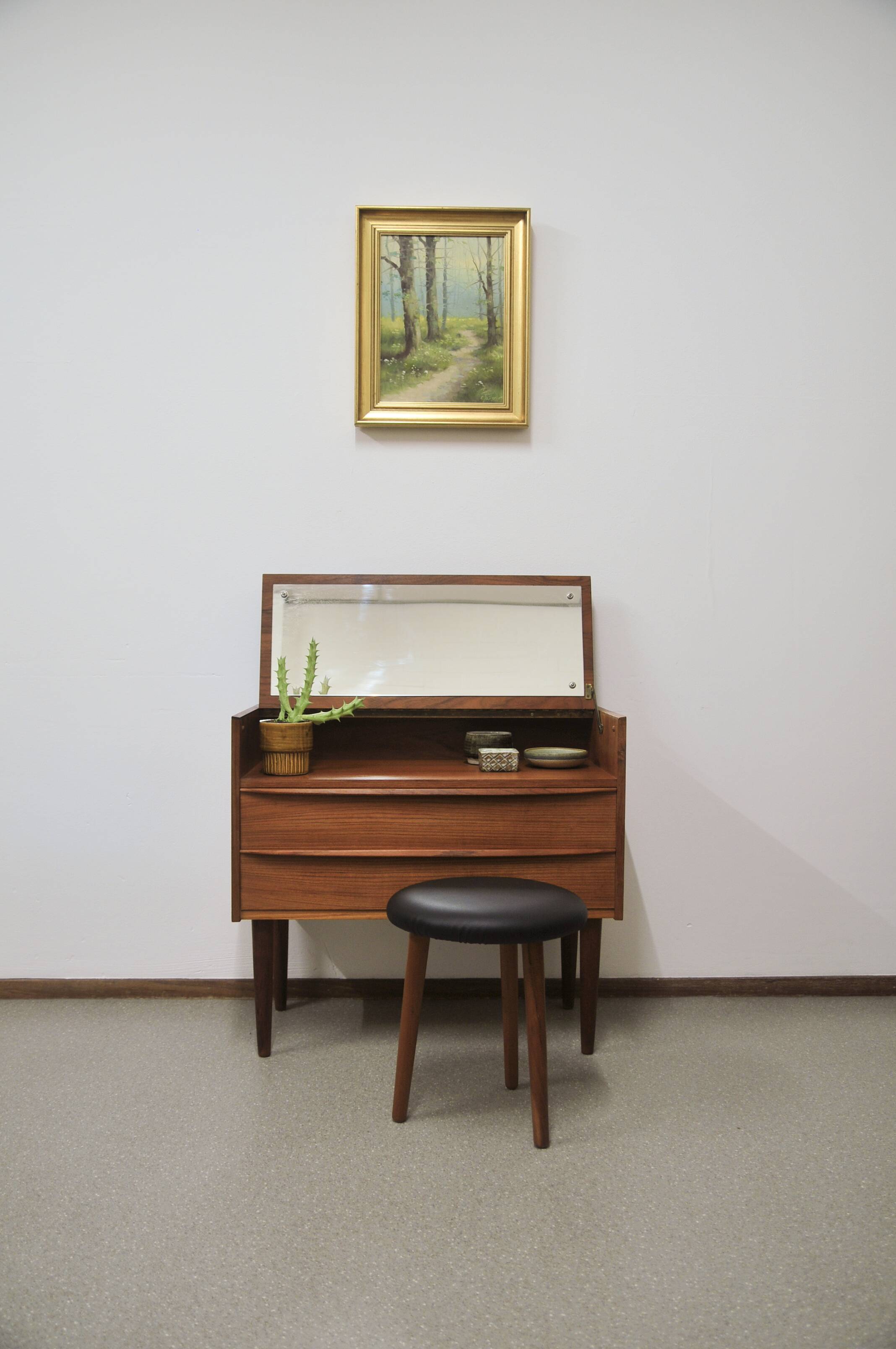 Vintage gold frame painting forest