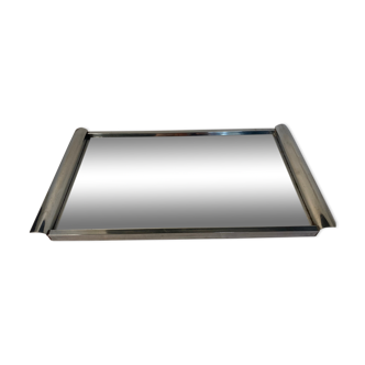 Art déco plateau miroir et chrome vers 1930