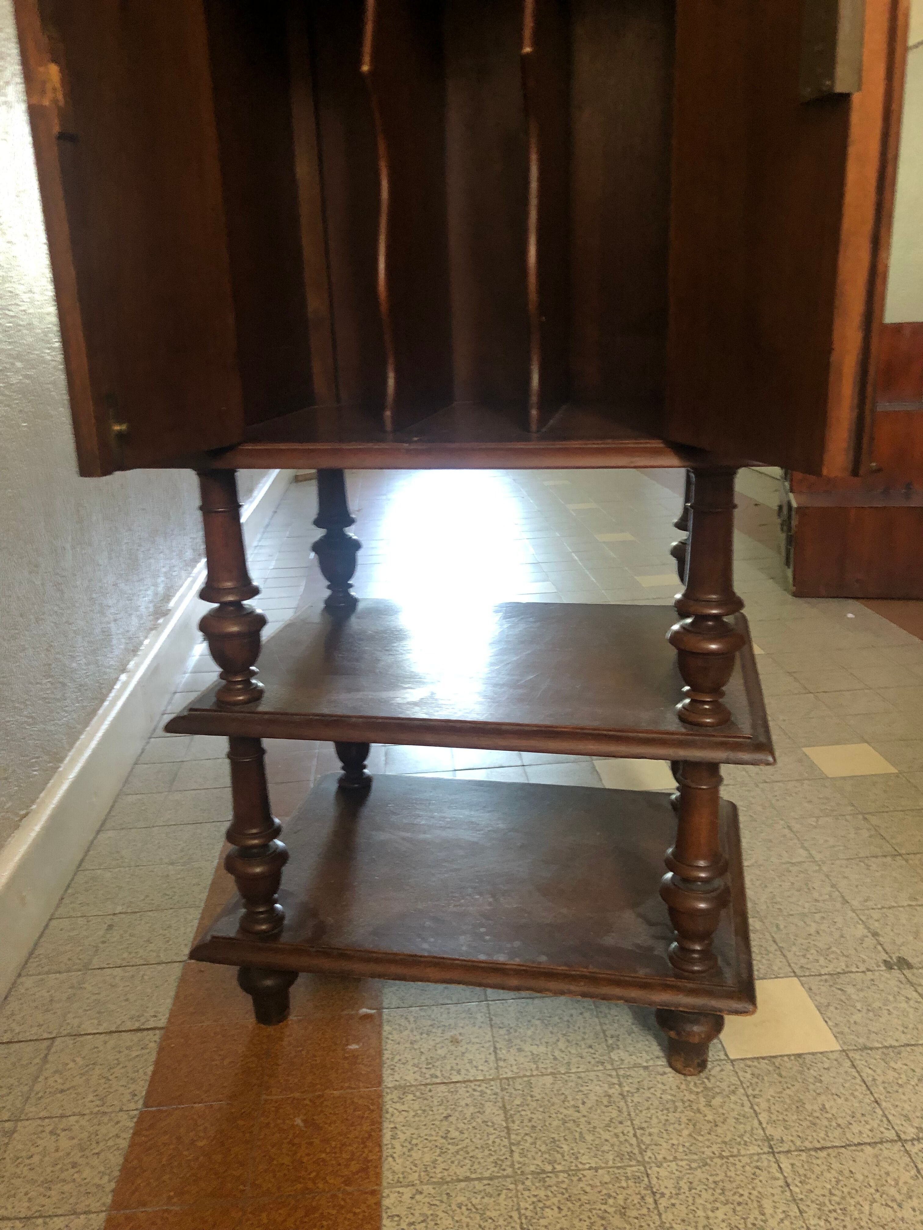 Antique wood music cabinet noble