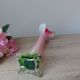 Vintage coloured blown glass vase in the shape of a calla lily.