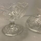Cristal d'Arques candy box with animal and bird motifs