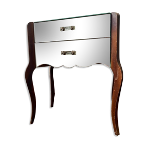 table de chevet miroir arts déco