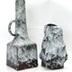 Duo of modernist ceramic vases and brutalist 1960-70 by ES-Keramik Germany