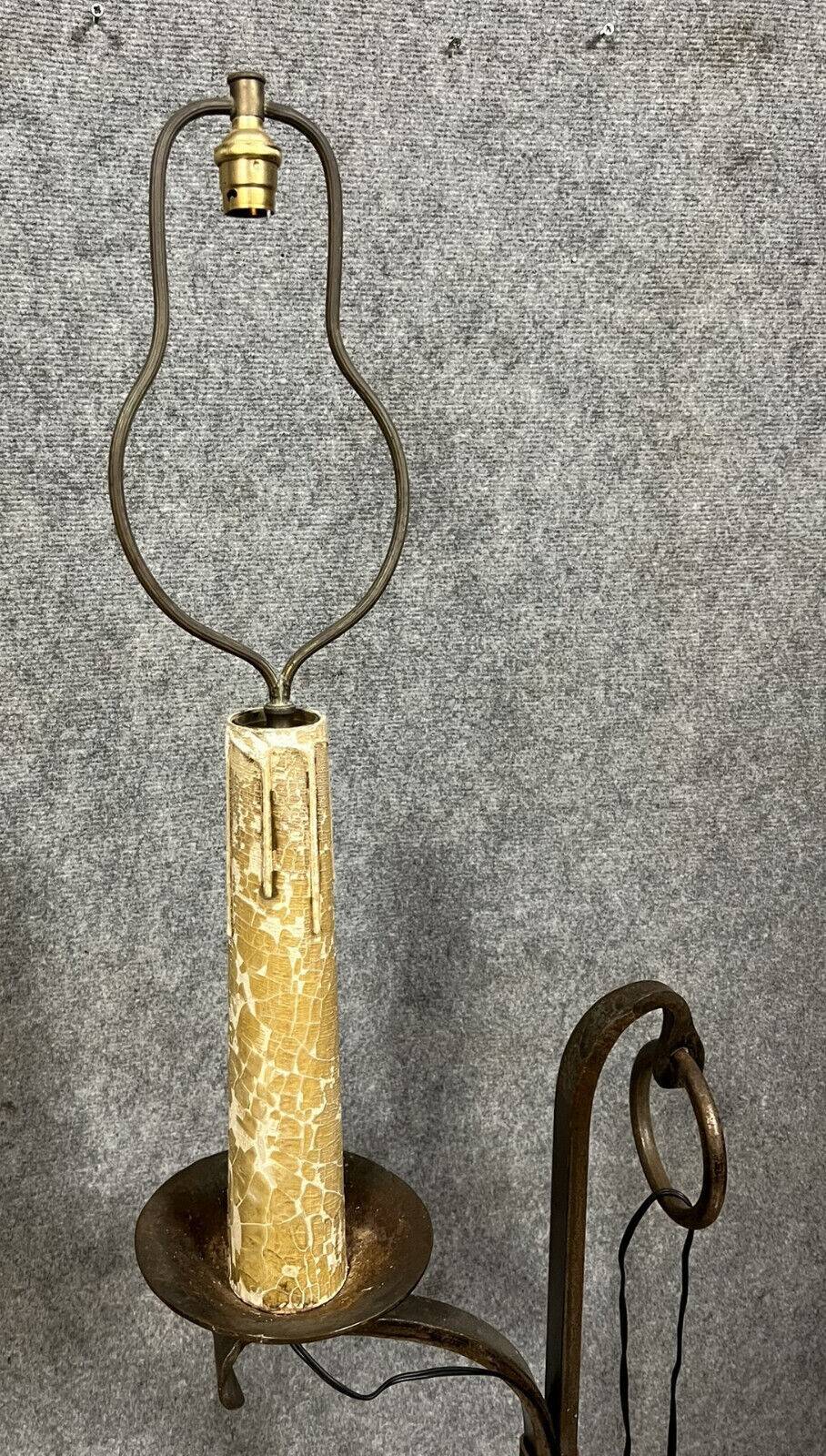 Jean-Pierre Ryckaert: wrought iron floor lamp in the shape of a torchiere circa 1950