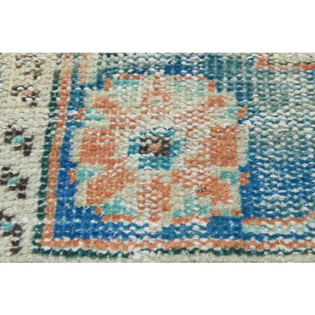1970s Vintage Turkish Oushak Handmade Wool Cotton Orange Area Rug  193x302