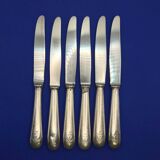Set of 6 small silver-plated Navy knives from Christofle