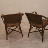 Pair of rattan chairs