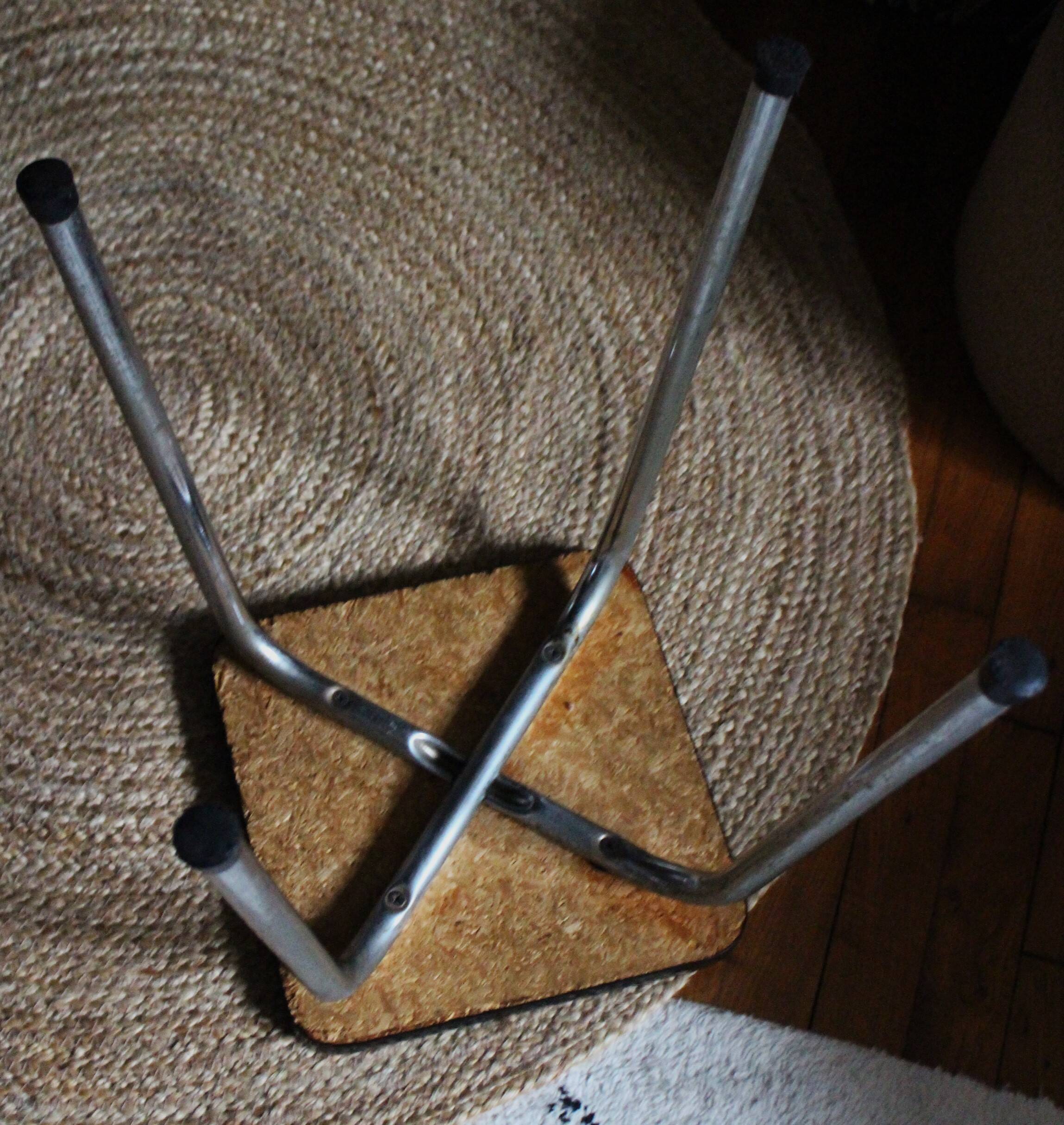 Vintage red formica stool