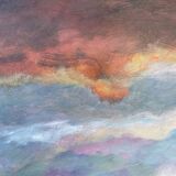 Tableau ancien peinture abstraite paysage