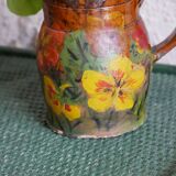 Hand-painted terracotta pitcher/pot