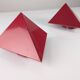Geometric Red Metal Wall Sconces, 1970s