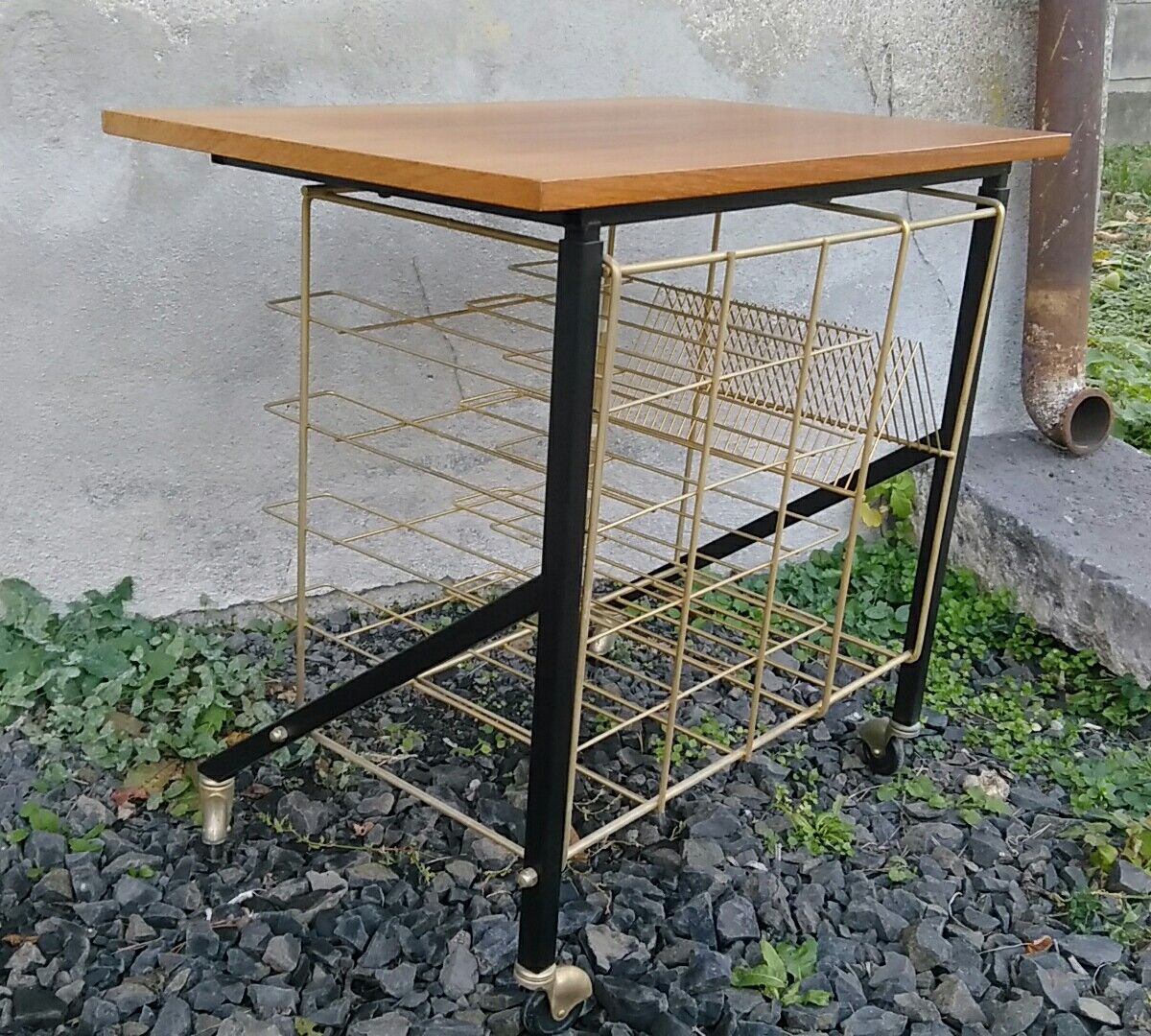 Porte-vinyles design années 50-60