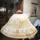 Vintage honey marbled glass pendant light with patinated metal – 1990s