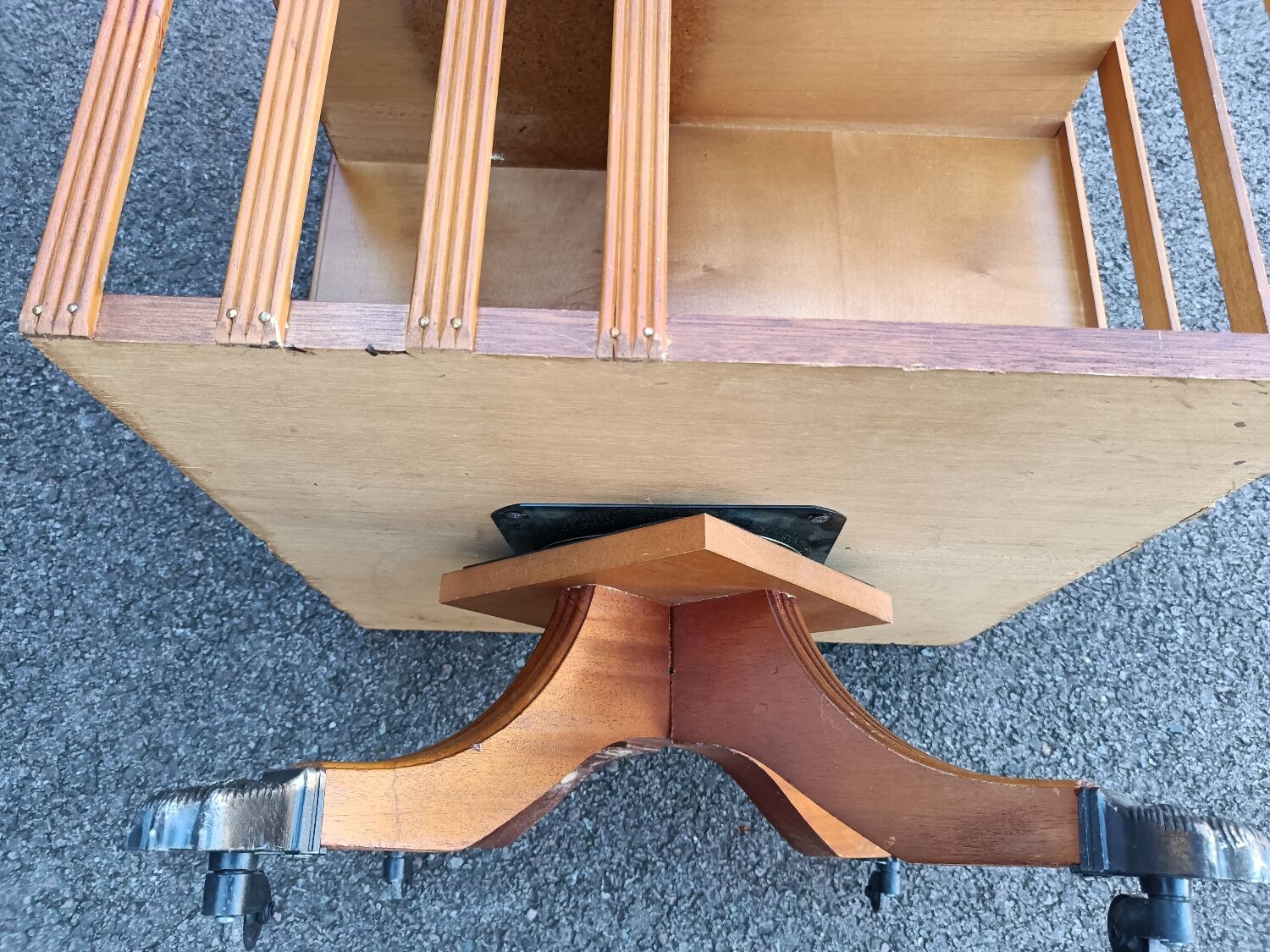 Old vintage English revolving bookcase