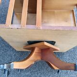 Old vintage English revolving bookcase