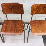 4 chairs Marko 60s gray base