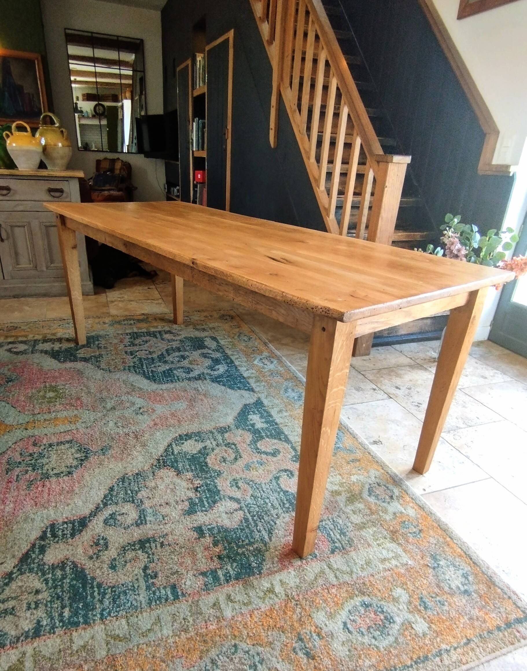 Farmhouse table 200 x 80 light oak