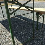Guinguette table and its 2 benches
