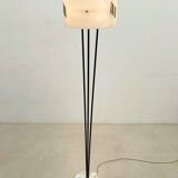 Mid century modern floor lamp in plexiglass & marble