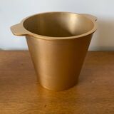 Vintage Champagne Ice Bucket Old Golden Aluminium Cast France #D43