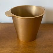 Vintage Champagne Ice Bucket Old Golden Aluminium Cast France #D43