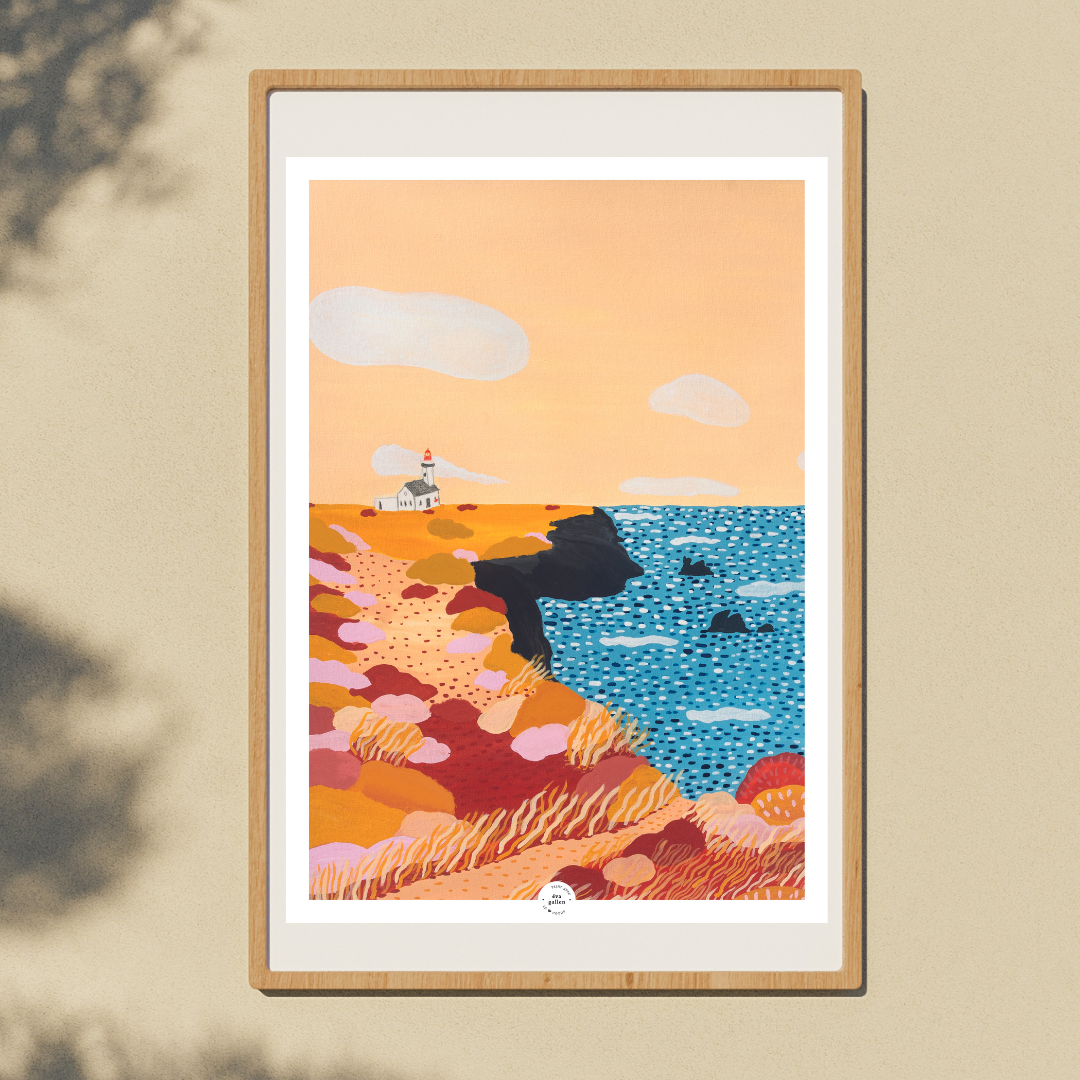 Poster Belle-ile-en-mer, La pointe des poulains