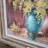 Painting bouquet of mimosa