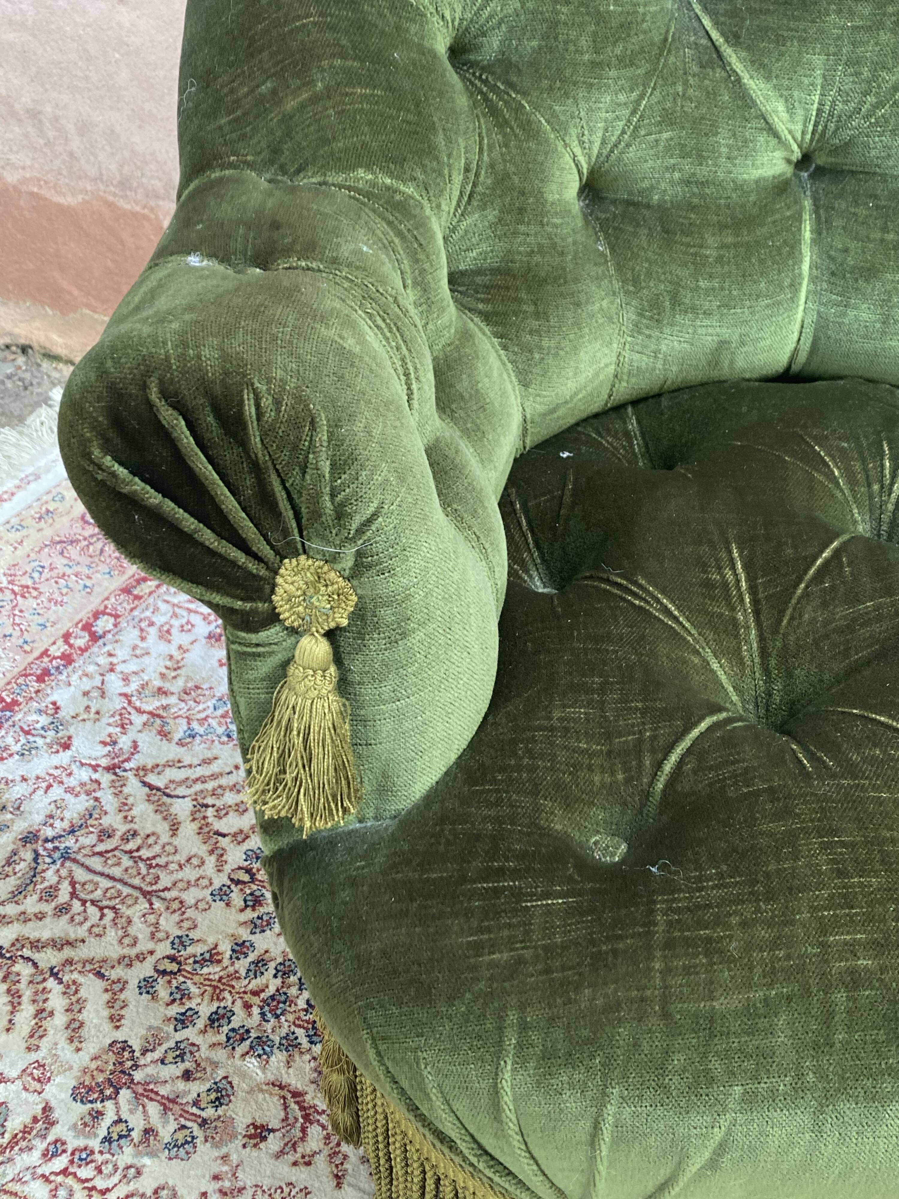 Velvet toad armchair