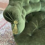 Velvet toad armchair