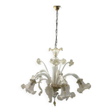 Venetian Murano Glass Chandelier 5 Lights