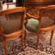 Pair of Louis XV-style convertible armchairs by Soubrier