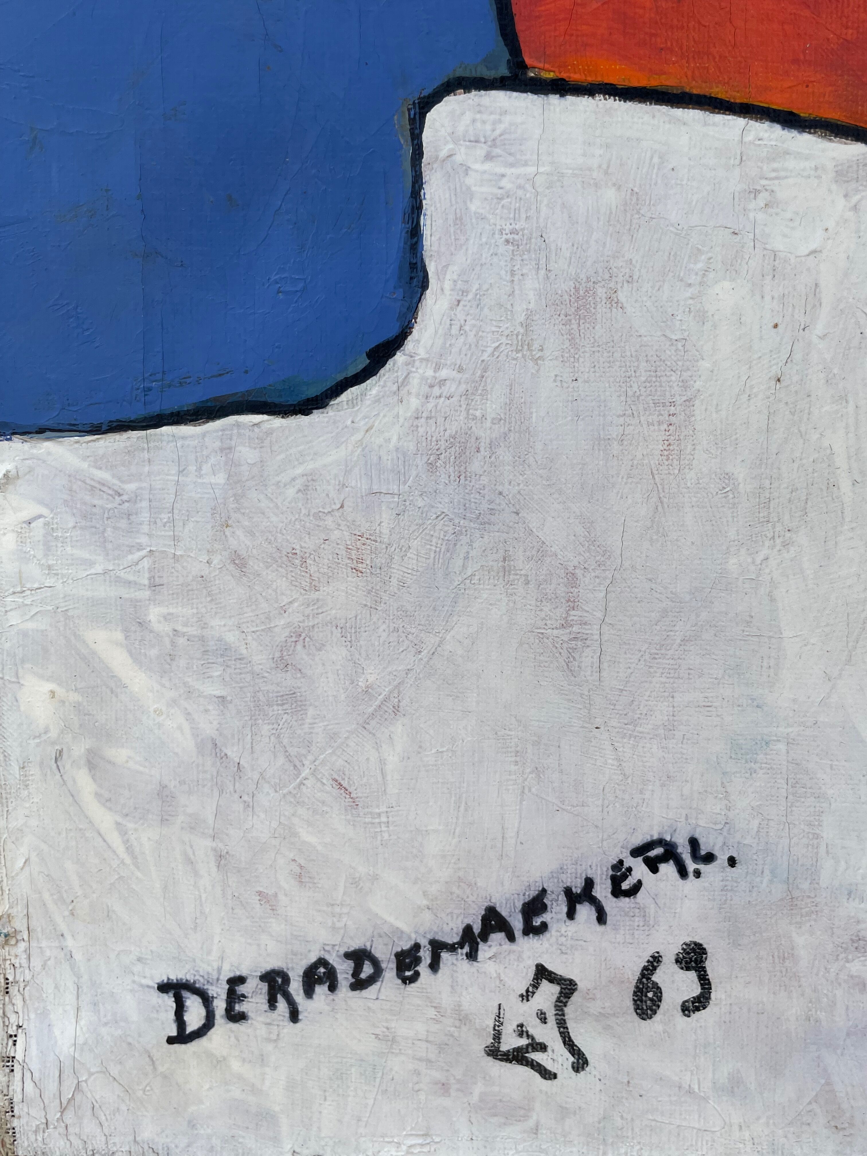 Tableau peinture composition abstraite géométrique, Poliakoff 1969