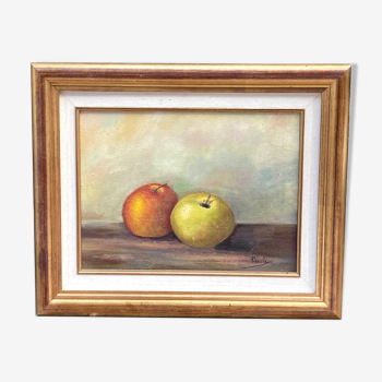 Oil on canvas, still life " apples "