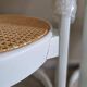 Set of 4 cantilever chairs in curved wood and caning — Italian design year