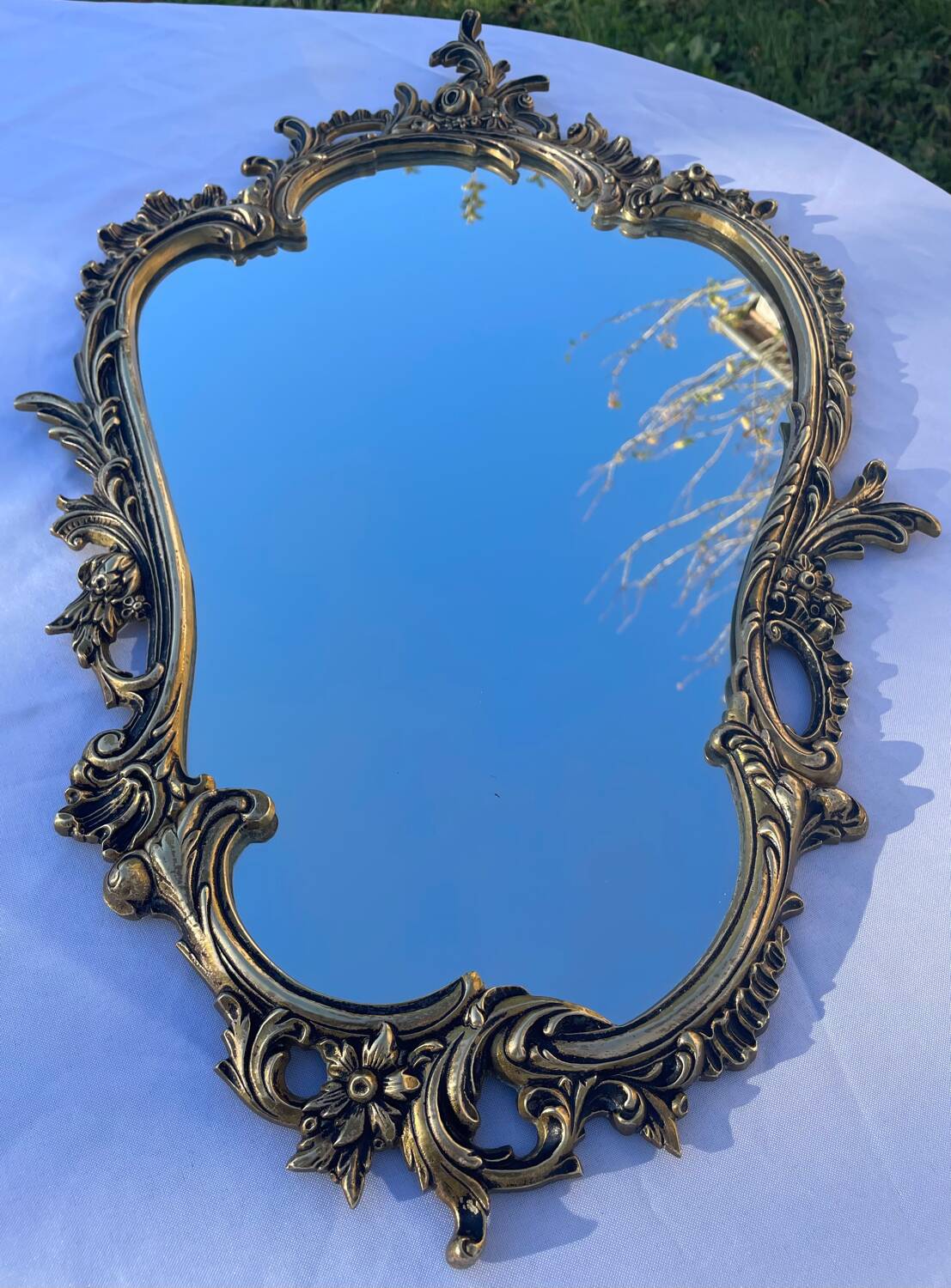 Miroir en bronze, XXème s.