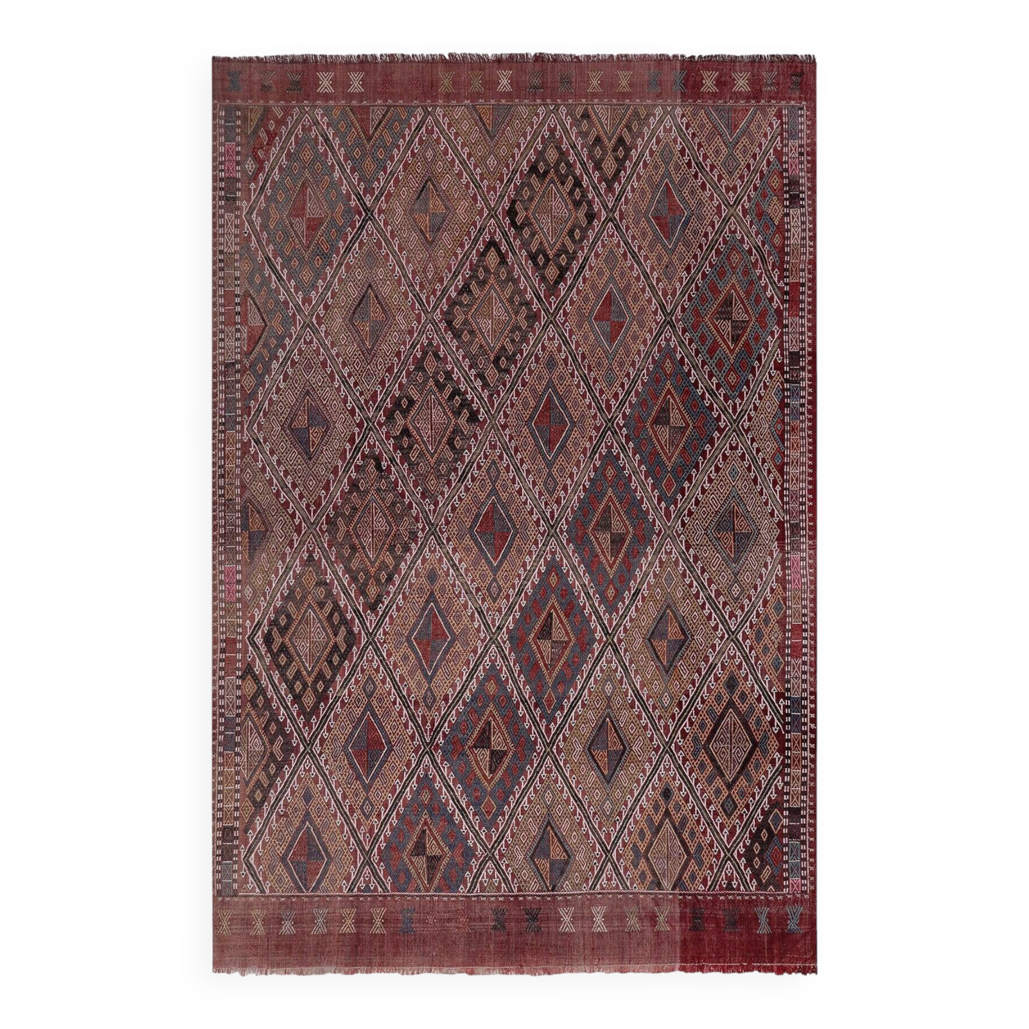 Vintage Turkish kilim handwoven 163x240 cm