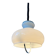 Suspension vintage mid-century en verre opalin (milk glass)