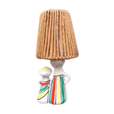 Lamp in ceramics and rope 1950