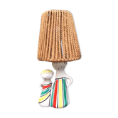Lamp in ceramics and rope 1950