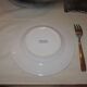 72 white porcelain dessert plates "Saturnia" + 72 stainless steel dessert forks