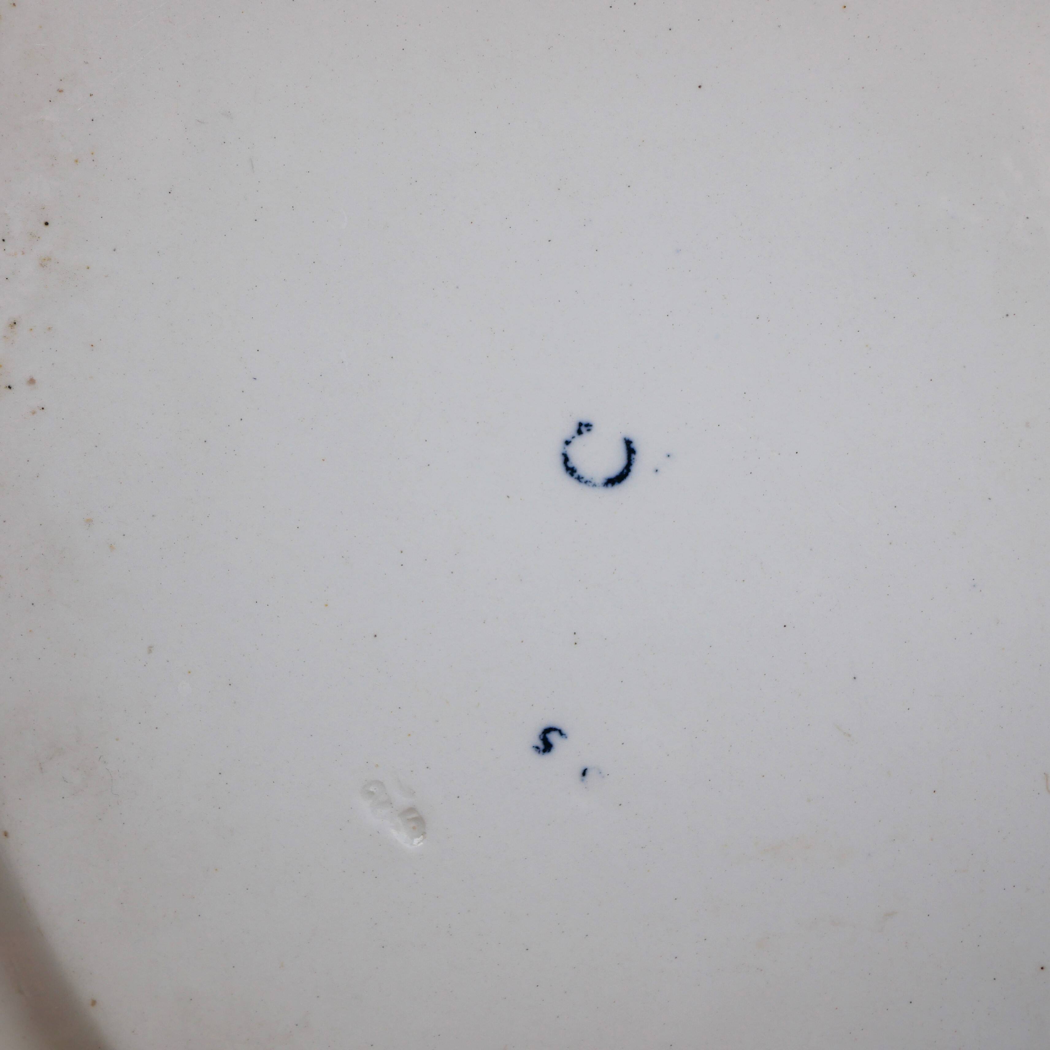 Adderleys Ltd Plate motif Nankin Made in 1912 Blue and white stoneware plate