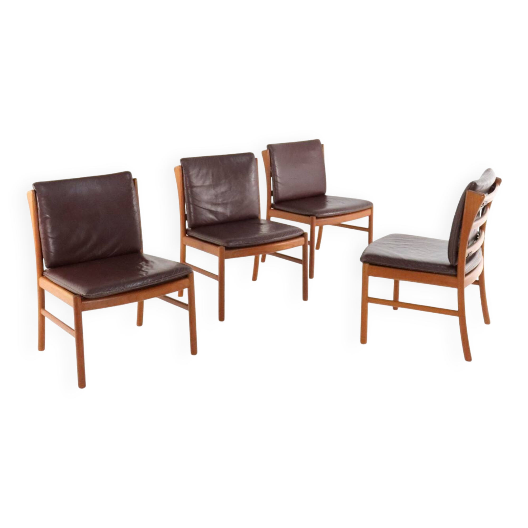 Ensemble de 4 chaises japonaise par Hita Kogei 'Nikko