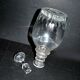 Antique bistro carafe in vintage cut glass, height 28cm