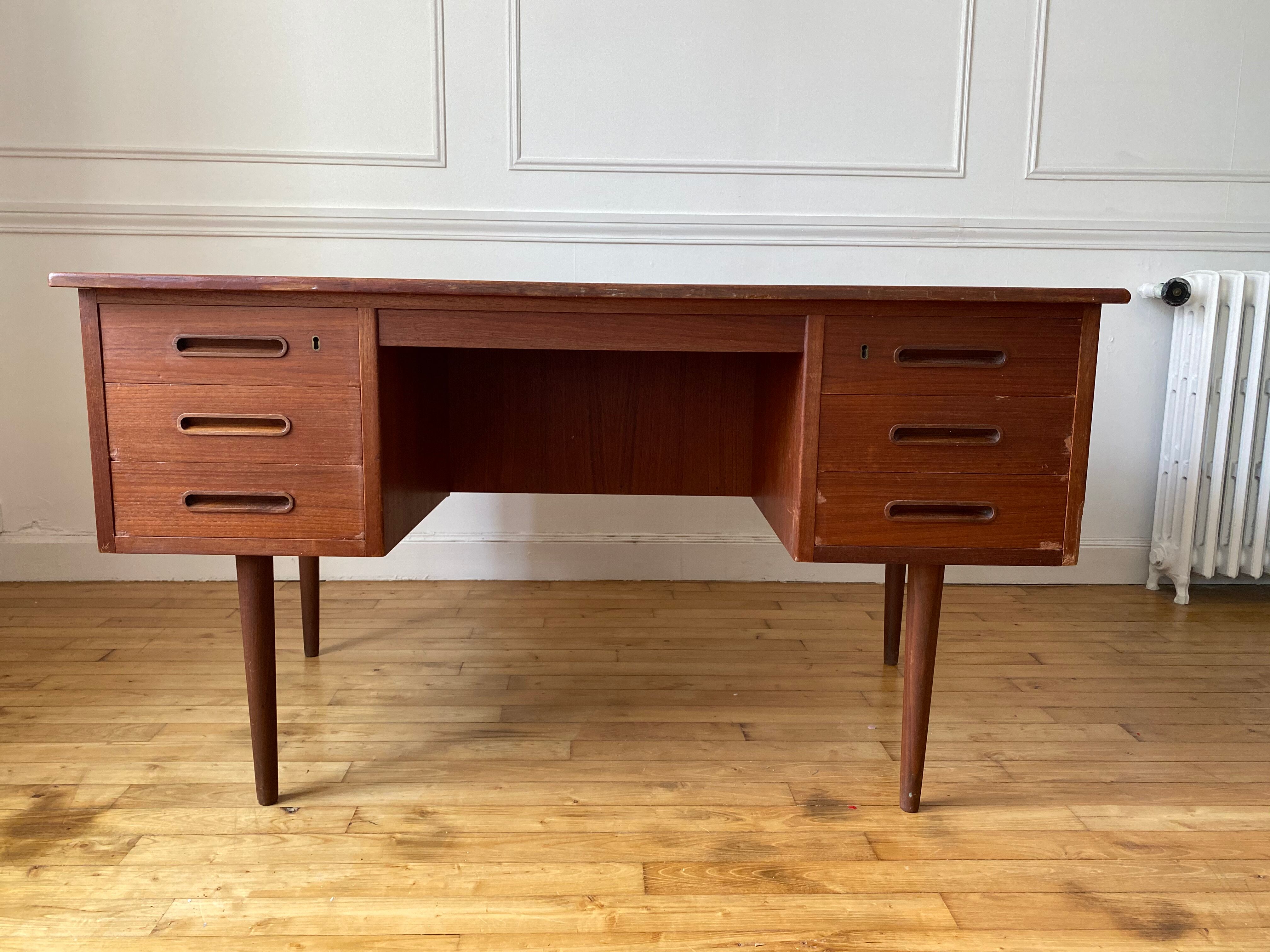 Scandinavian teak desk