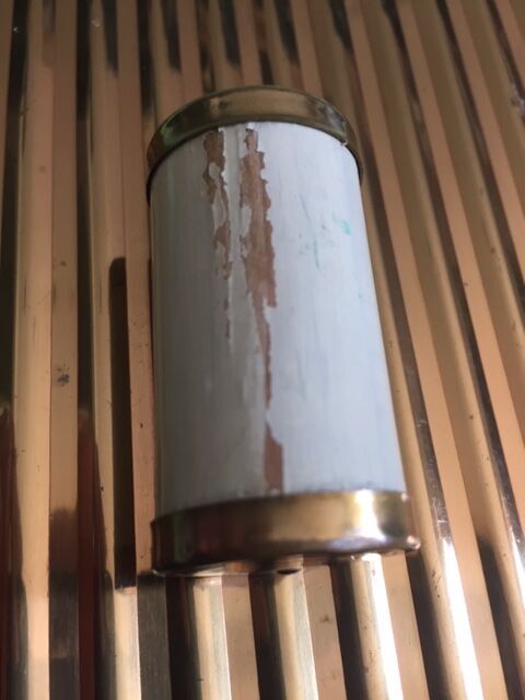 Art Deco gold metal glass cookie box