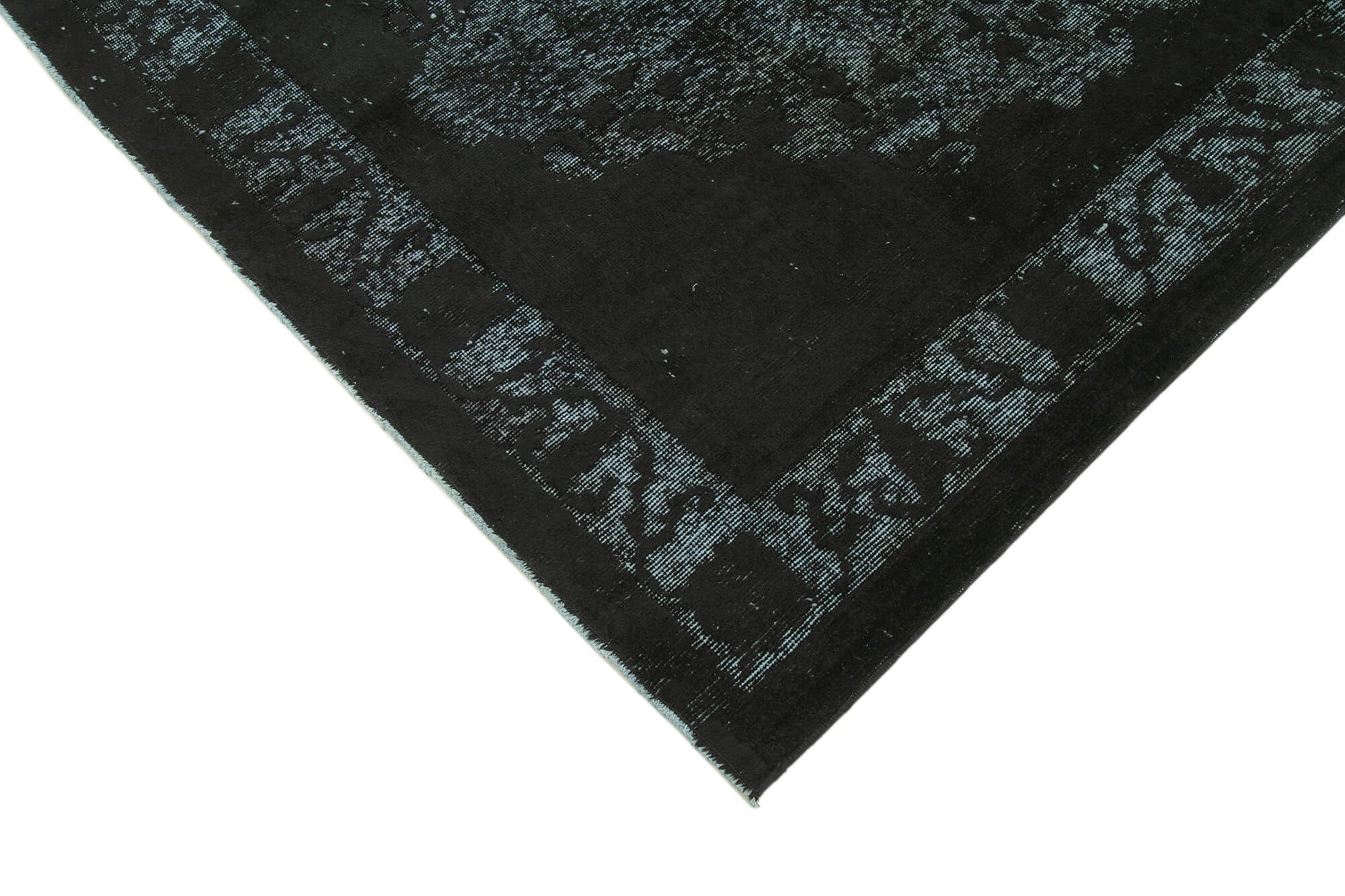 Handmade contemporary oriental 1970s 160 cm x 272 cm black carpet