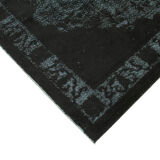 Handmade contemporary oriental 1970s 160 cm x 272 cm black carpet