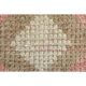 Vintage Turkish Oushak handmade wool cotton pink runner rug 83x310