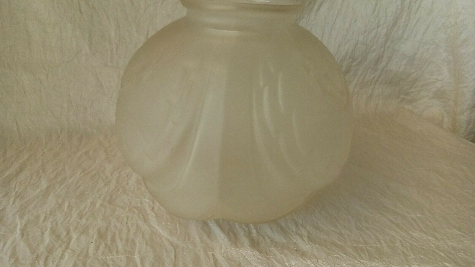 Compressed glass ball vase france art deco